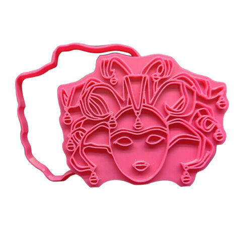 Cookie cutter tagliabiscotti Timbro Riverse +Cutter-Maschera jolly 9cm