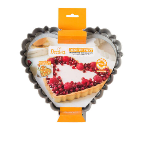 Decora Teglia con Fondo Removibile Design Tart Crostata Cuore