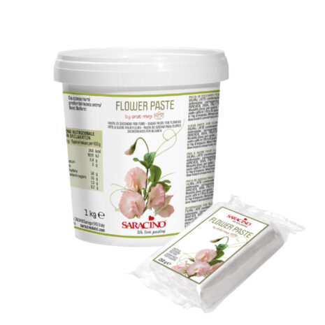Saracino Flower Paste by Arati Mirji -Pasta di Zucchero Ideale per fiori da 250 gr e 1 Kg Gluten Free