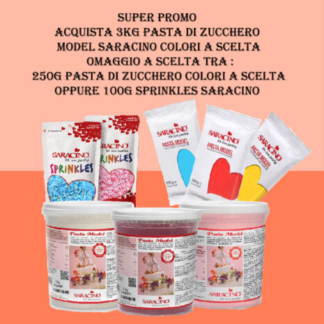 Super Promo 3KG PASTA DI ZUCCHERO SARACINO +OMAGGIO