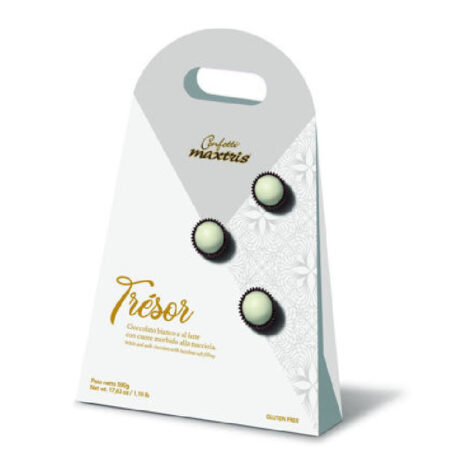 Maxtris Trèsor Rosa Cioccolato Bianco e al Latte Gusto Nocciola 500g