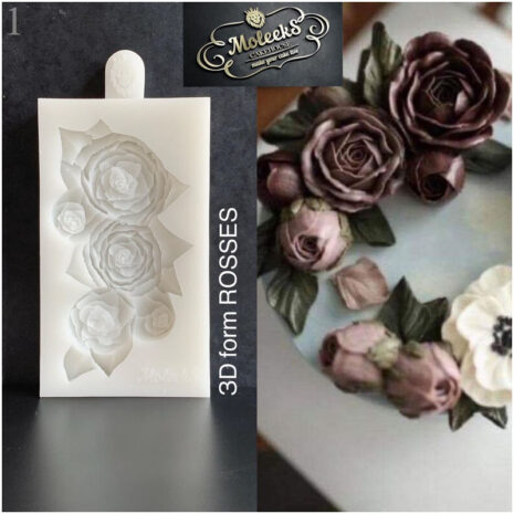 3D molds MoleekS Stampo in silicone Bouquet Rose