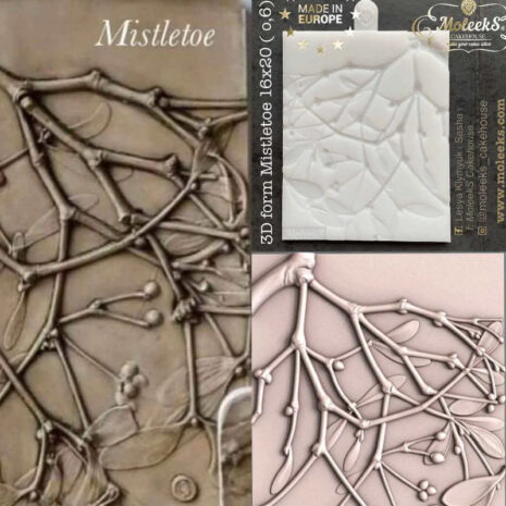 3D molds MoleekS  " Mistletoe Molde " Stampo professionale in silicone alimentare