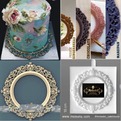 3D molds MoleekS Stampo in silicone Professionale Cornice Barocco