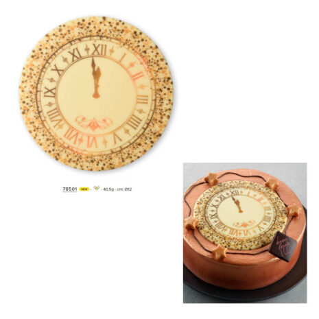 Modecor Decorazioni di Cioccolato Bianco- Orologio ø12