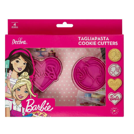Decora 0403000 Tagliapasta con Imprimi Barbie, Plastic, Colore: Rosa