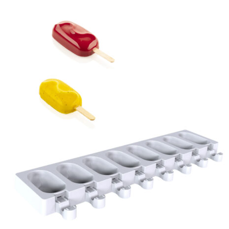 Silikomart GEL 18M CLASSIC WAVE MINI Stampi in Silicone per Mini Gelati su Stecco