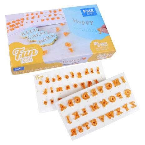 PME FF55 Fun Fonts-Set di timbri per Lettere maiuscole e minuscole, Collezione 2