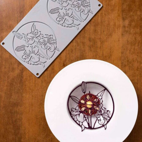 silikomart Kit Tarte Ring Blossom 70 mm Stampo in Silicone con 8 Anelli Microforati