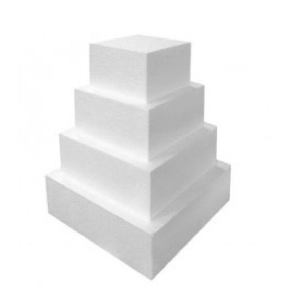 Basi di Polistirolo Quadrate per Torte   Altezza 30cm