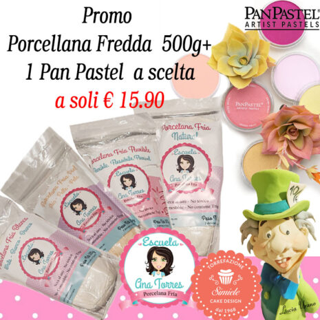 -Promo Precellana Fredda Ana Torres 500g + 1 Pan pastel colore a scelta