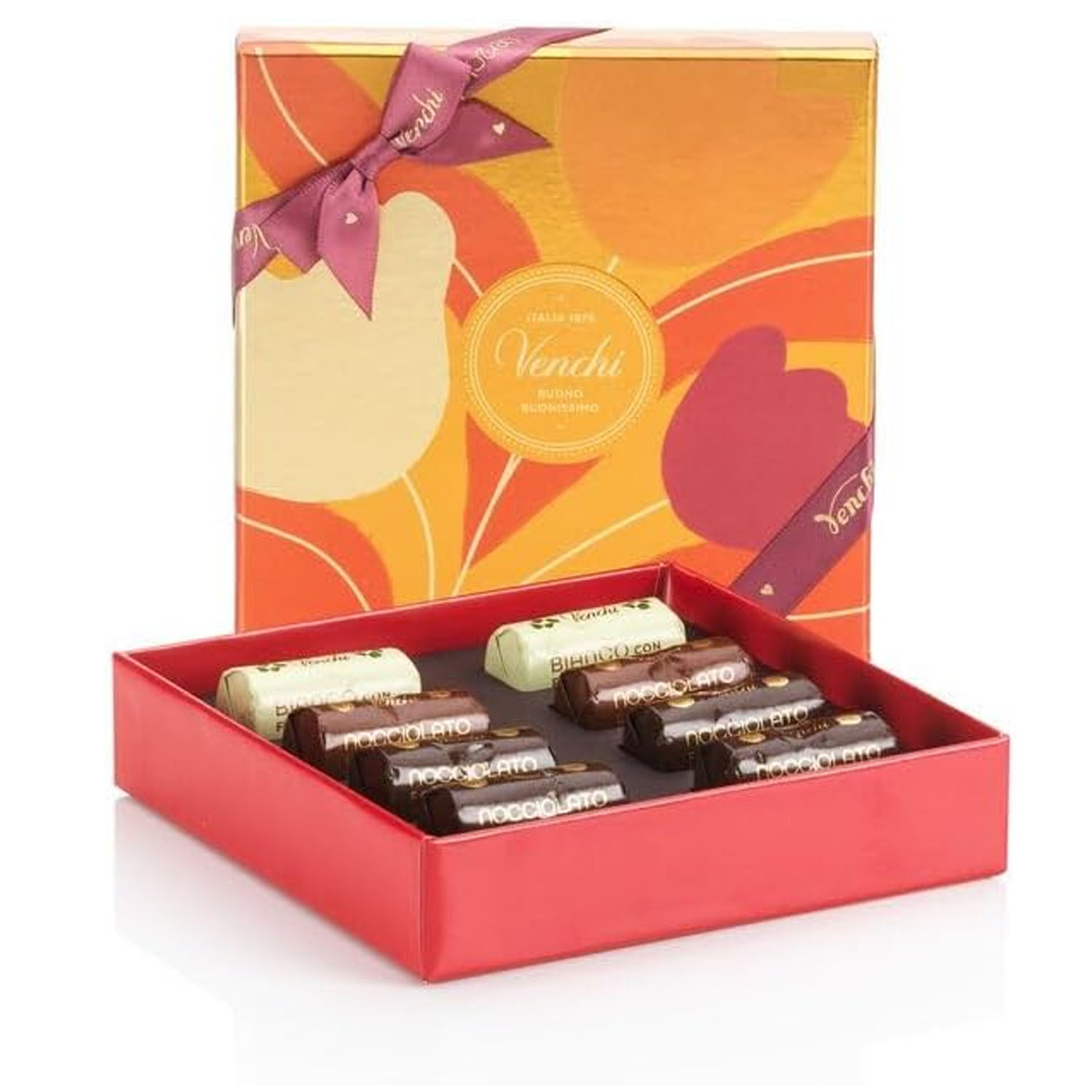 Venchi - Collezione Autunno - Cofanetto con Cioccolatini Lingottini Assortiti, 115 g - Con "Nocciola Piemonte IGP" - Senza Glutine - Idea Regalo