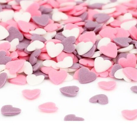 Sprinkles di zucchero cuori misti 100g