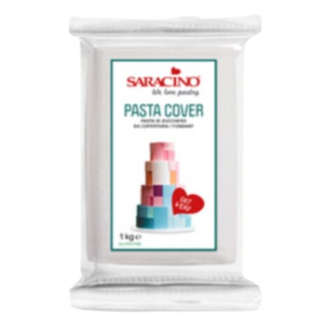 Pasta di Zucchero COVER Saracino 1 Kg – Bianca, Elastica e Professionale