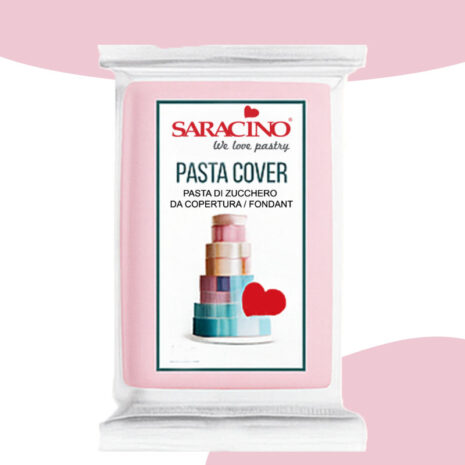 Pasta di Zucchero COVER Saracino 1 Kg – Rosa Baby, Elastica e Professionale