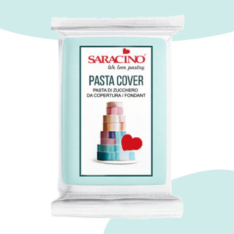 Pasta di Zucchero COVER Saracino 1 Kg – Celeste Baby, Elastica e Professionale