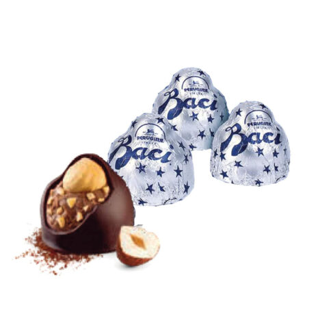 Baci Perugina Classici 500g – Praline al cioccolato fondente con cuore gianduia e nocciola intera