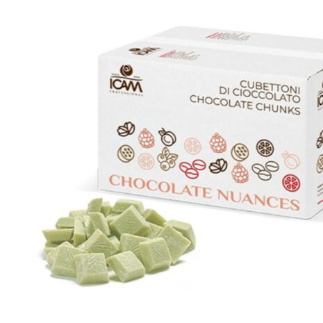 Pistachio Chunks ICAM – Cioccolato al Pistacchio per Grandi Lievitati (500 g)