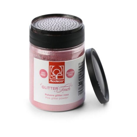 Glitter Alimentare Rosa Modecor Glitter Touch 30g – Polvere Brillante Commestibile per Decorazioni