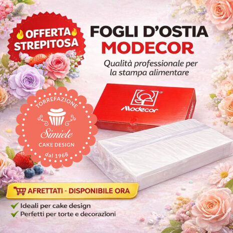 Fogli d’Ostia Sottili A4 Modecor – 100 Fogli | Confezione Rigida Protettiva