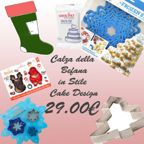 Calza della Befana Cake Design – Kit Decorazione Biscotti e Dolci con Pasta di Zucchero