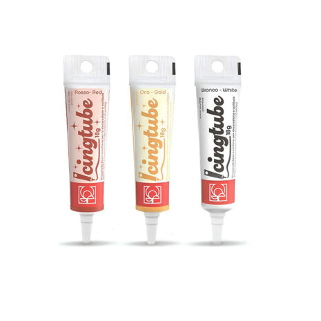 Icing Tube Oro Modecor 18 g – Preparato a base di zucchero per scrittura e decorazione