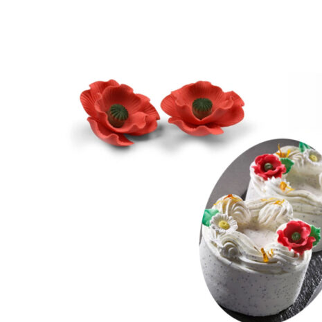 Papavero Modecor – Fiore in Zucchero Ø 4 cm