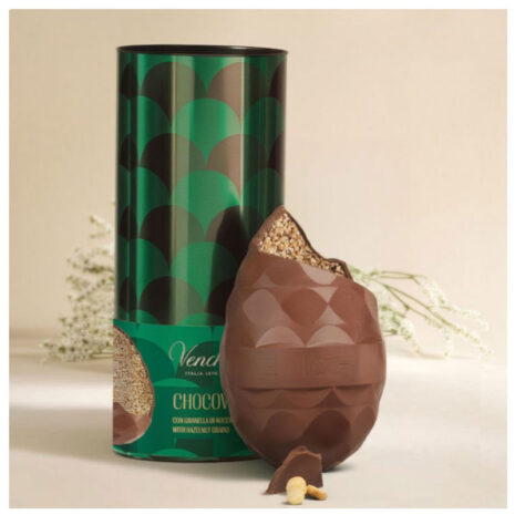 Uovo Chocoviar Gianduia Venchi 330 g – Uovo di Cioccolato Gianduia con Nocciola Piemonte IGP