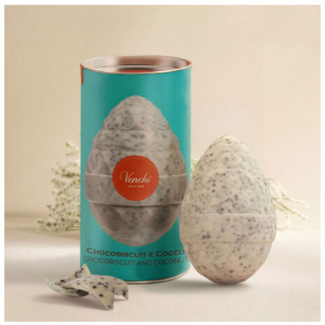 Uovo Cocco & Chocobiscuit 150 g – Uovo di Cioccolato al Cocco con Biscotto Croccante