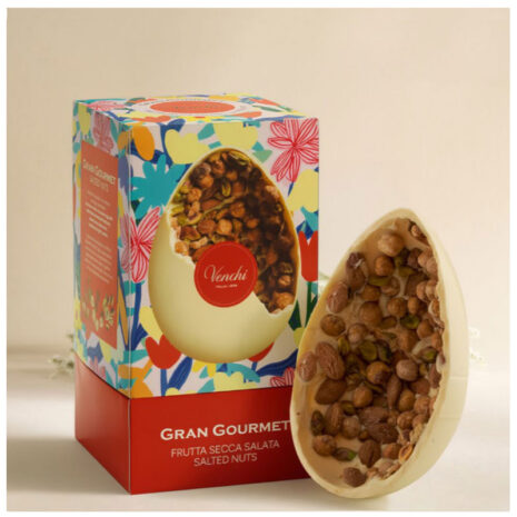 Uovo Gran Gourmet Nocciolato Bianco Salato 500 g – Uovo di Cioccolato Bianco con Frutta Secca
