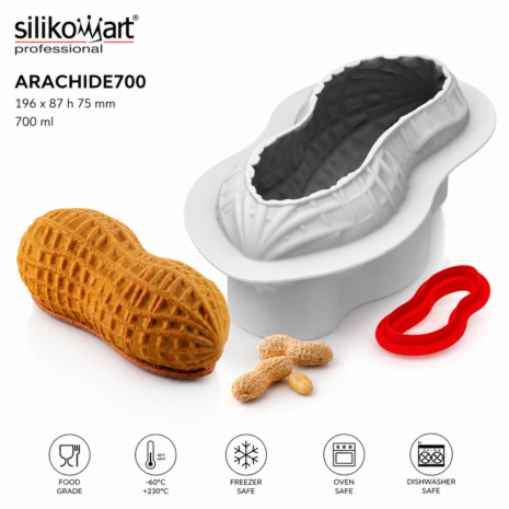 ARACHIDE700 Silikomart stampo silicone professionale frutta realistica