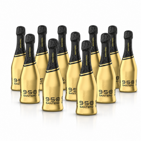 Santero 20cl x 12 Mini Bottiglie Spumante Oro Gold – Idea Bomboniere Matrimonio ed Eventi