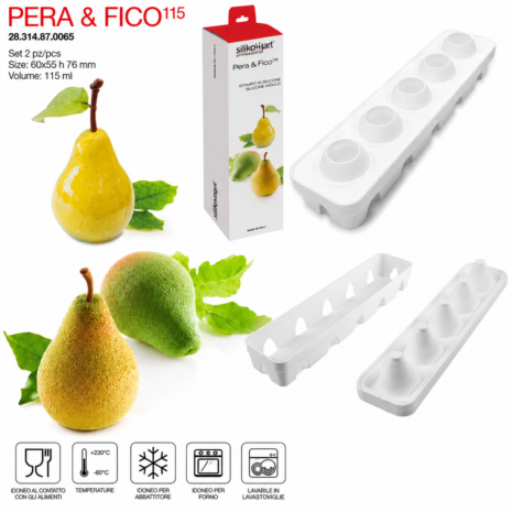 PERA & FICO 115 Silikomart stampo in silicone per mousse e monoporzioni realistiche