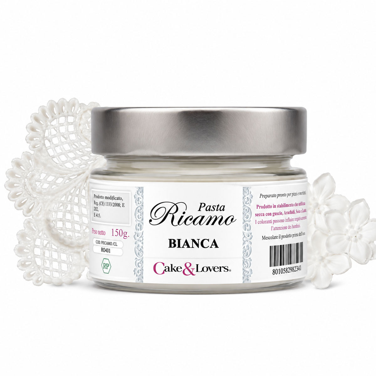 Pasta Ricamo Bianca Cake Design Lovers 150g per Pizzi e Merletti