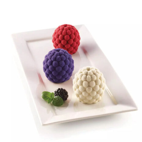 Silikomart Segreti del Bosco Stampo Silicone Mora 3D 6 Forme Frutta Realistica Ø65 h55 mm