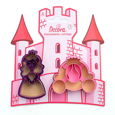 Set 2 Tagliapasta Princess Decora con principessa e carrozza 0255052