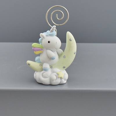 Clip Unicorno Arcobaleno Celeste – Kit da 6 pezzi