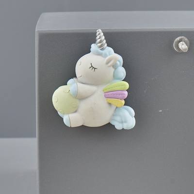 Magnete Unicorno Arcobaleno Celeste – Kit da 12 pezzi