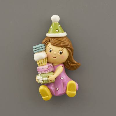Bimba con Torta Seduto Calmita – Kit da 12 pezzi