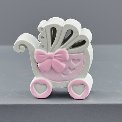 Soggetto Piatto Carrozzina Rosa – Kit da 12 pezzi