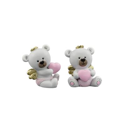 Soggetto Orsetto con Ali Rosa 2 Assortiti – Kit da 12 pezzi