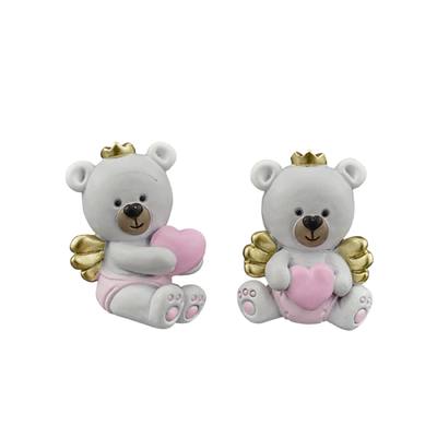 Magnete Orsetto con Ali Rosa 2 Assortiti – Kit da 12 pezzi