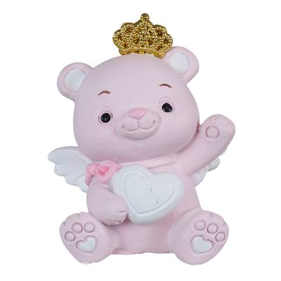 Orsetto Rosa con Cuore Medio – Kit da 6 pezzi