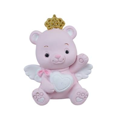 Magnete Orsetto Rosa con Cuore – Kit da 12 pezzi