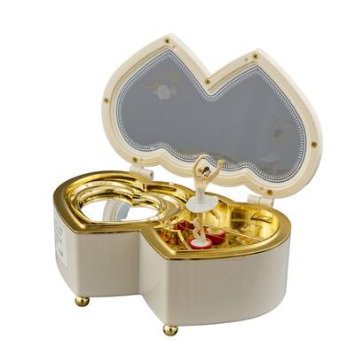 Carillon Doppio Cuore Piccolo Con Ballerina