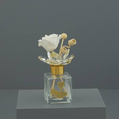 Bomboniera Comunione Profumatore Trasparente 100 ml con Placca Calice Oro - Kit 6 pezzi
