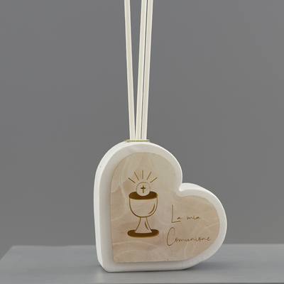 Bomboniera Comunione Heart Calice Gold Profumatore Gesso - Kit 6 pezzi