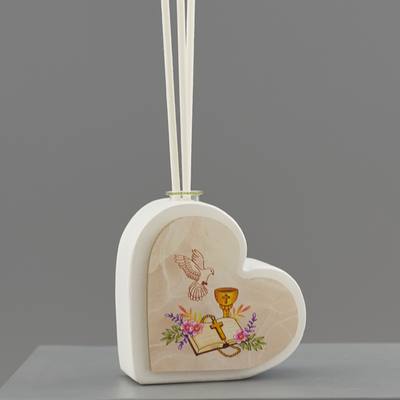 Bomboniera Comunione Heart Color Profumatore Gesso - Kit 6 pezzi