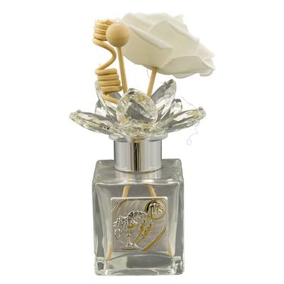 Bomboniera Comunione Specchio Argento Profumatore Trasparente 100 ml P.quad Calice 6x6x8,5cm - Kit 6 pezzi