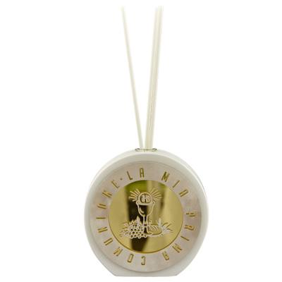 Bomboniera Comunione Oro Calice Profumatore Gesso Tondo Gr. - Kit 6 pezzi